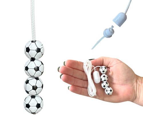 Wooden football bead - football, light