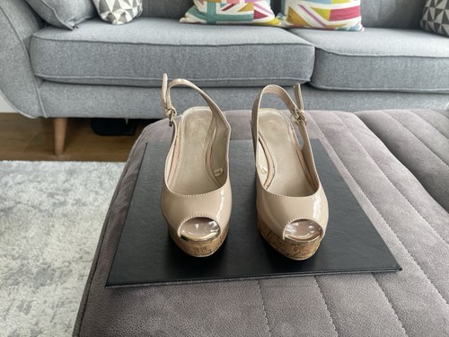 Next nude patent wedge - nude, 3