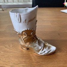 Vintage Ceramic Boot  Planter “A Present From Brighton”