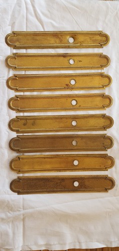 Antique brass finger plate - finger,