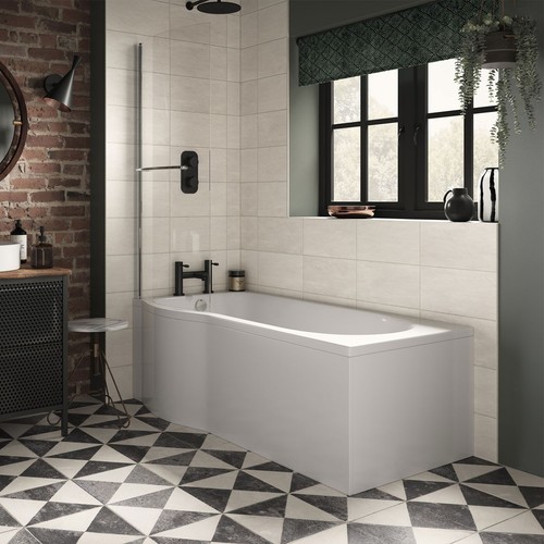 Trojan concert shaped shower - trojan, p-shaped