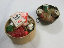 Pair Small Folk Art Fridge Magnets Corn Flakes / Pepsi on Ice Facsimile Food