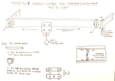 HEAVY DUTY GARAGE/ WORKSHOP LIFTING GANTRY WITH LIFTING BOGIE AND TWO END BOGIE