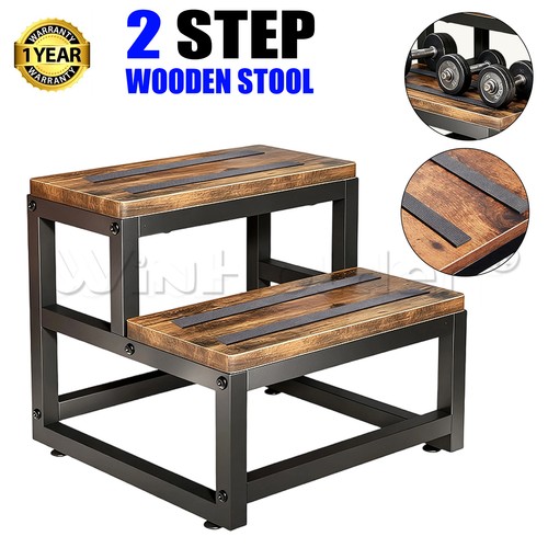 2step wooden step stool - wooden,