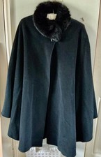 Basler Cape Poncho Coat Black