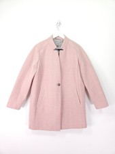 Joules Addington Coat Size 14 Pink Herringbone Tweed Jacket Country Relaxed