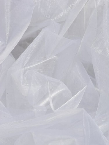 White organza fabric party - white,