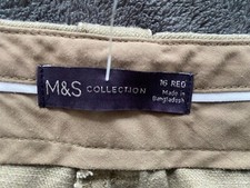 M&S Collection Khaki Linen blend  Trousers.