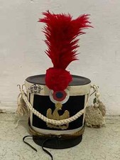 Shako Helmet French Napoleonic Shako Black Finished Red Pom Larp Reenactment