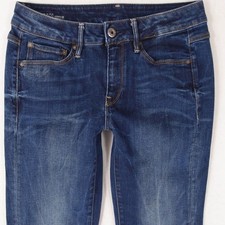Ladies G-Star 3301 CONTOUR HIGH STRAIGHT Stretch Blue Jeans W27 L32 UK Size 8