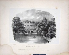 Original Old Antique Print