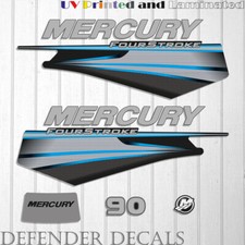 Mercury 90 HP Four Stroke 2013-2017 BLUE outboard engine decal sticker kit 90HP