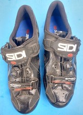 SiDi Ergo 4 Carbon ( 44.5 EU / 10 US mens) Black mesh road shoes 3-bolt Italy