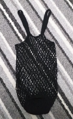 Vintage black string shopping - black,