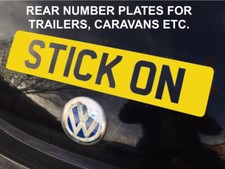 STICK ON VINYL NUMBER PLATE