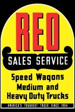 REO Trucks & Speed Wagons Service NEW Sign: 40" Tall Diecut USA STEEL XXL