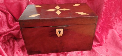Trinket box tea caddy - caddy, antique