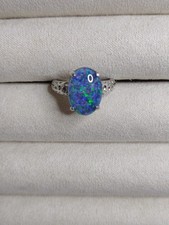 925 Sterling Silver Rachel Galley Opal Ring, Size N