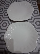 2  x Wedgwood Colosseum Square Eared Cake / Bread Plate 26 cm