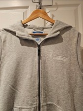 Adidas Originals Sleeveless Zip Hoodie Vest Size M Y2K 2000s Trefoil Vintage