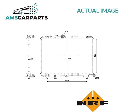 Engine cooling radiator - engine, 56101