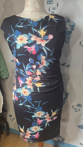 Beautiful black floral ruched - beautiful,