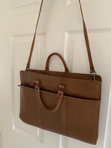 Leather portfolio case - leather,