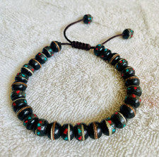 Tibetan Prayer Beads Bracelet Men Adjustable Wrist Mala Yoga Bracelet