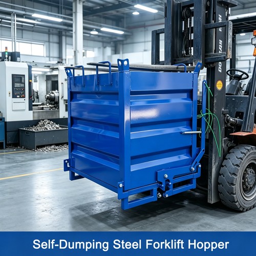 Self dumping steel - self-dumping, forklift