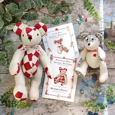 2 X Memory Bear Soft Toy Sewing PATTERNS, Keepsake Teddies by My Fabric Heaven