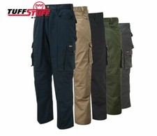 Mens Tuff Stuff Pro Heavy Duty Work Workwear Cargo Trousers Knee Pad Pockets 