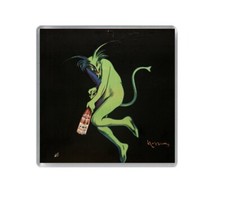 Green Devil Absinthe Table Coaster Vintage Classic Beer Coffee Tea Drink Cup Mat