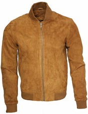 Mens Retro Tan Goat Suede