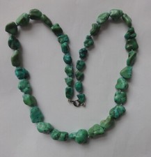 Vintage Turquoise Nugget Necklace Chinese Export Knuckle Beads 43g