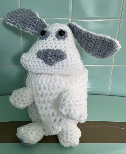 Dog hand crochet toilet - dog,