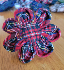 Scottish Tartan Fabric Flower