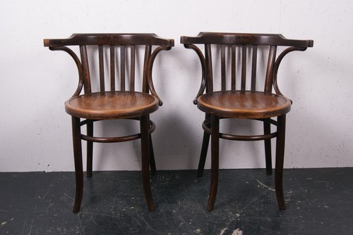 Wooden bentwood armed chairs - wooden,