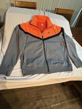 Nike Jacket Coat Full Zip Men’s X Large XL Beauty Orange & Gray Hi Quality Nice
