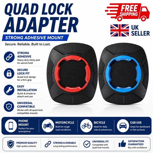 Quad lock compatible adapter - lock,