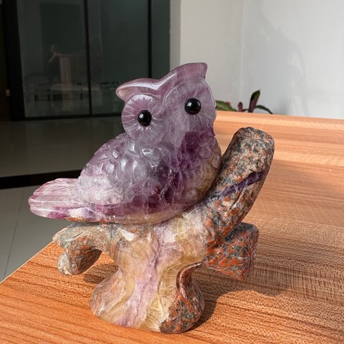Hand carved natural fluorite - ,