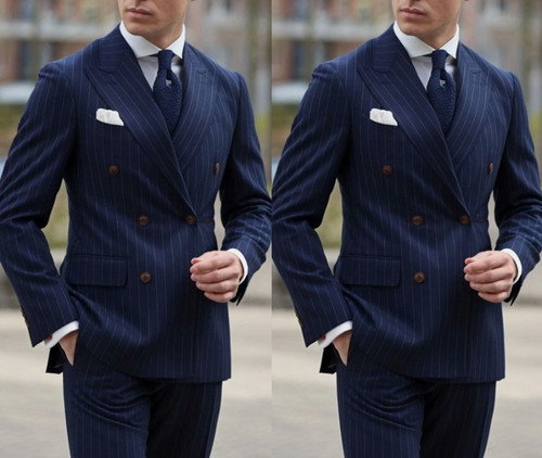 Blue stripe blazer mens - blue, suits
