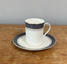 1x Royal Doulton Sherbrooke - Coffee / Espresso Can and Saucer VGC