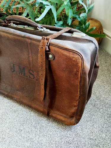 Large antique brown hard - large,