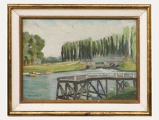 Félix Niaut (1895-1988) - French School Mid 20th Century Oil, The Pontoon