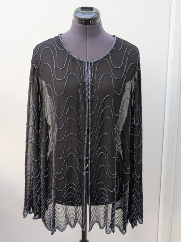 1920 style black beaded - -,