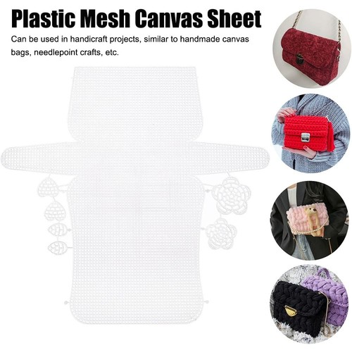 Plastic mesh canvas white bag - mesh,