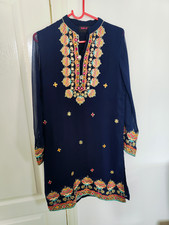 Dark blue mehndi style outfit