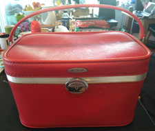Antler red faux leather vanity - red,