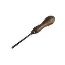 Vintage Wooden Handled Flat Blade Screwdriver