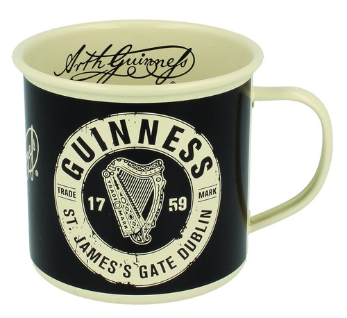 Guinness enamel mug cream - mug,